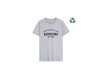 Camiseta Barcelona Gris Claro M ECO